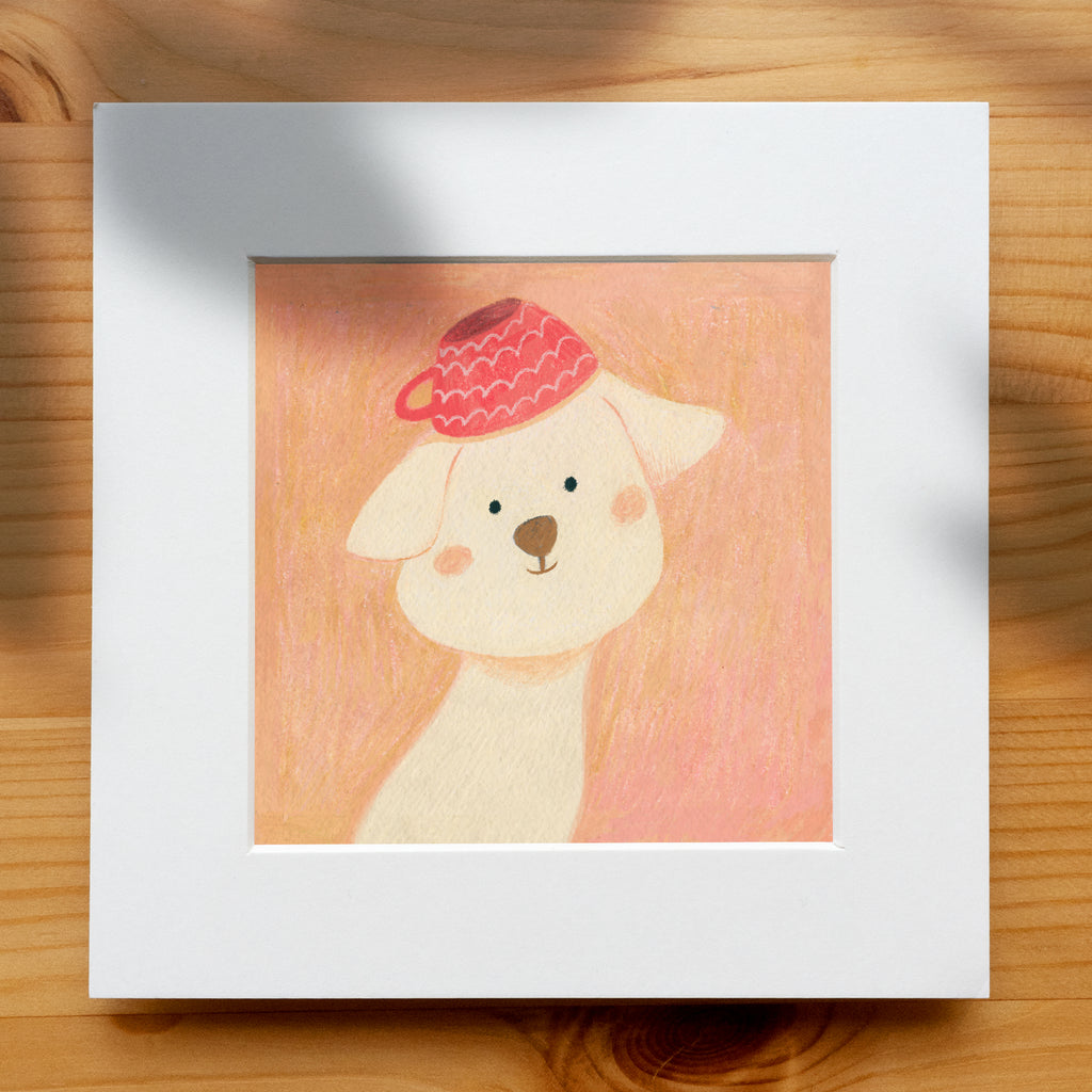 Sunday Morning Tea - Whimsical Puppy Art Print | Original Australian Illustration