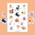 Witch's Cottage Sticker Sheet | Cosy Halloween Illustrated Stickers | Spooky Cute Autumn