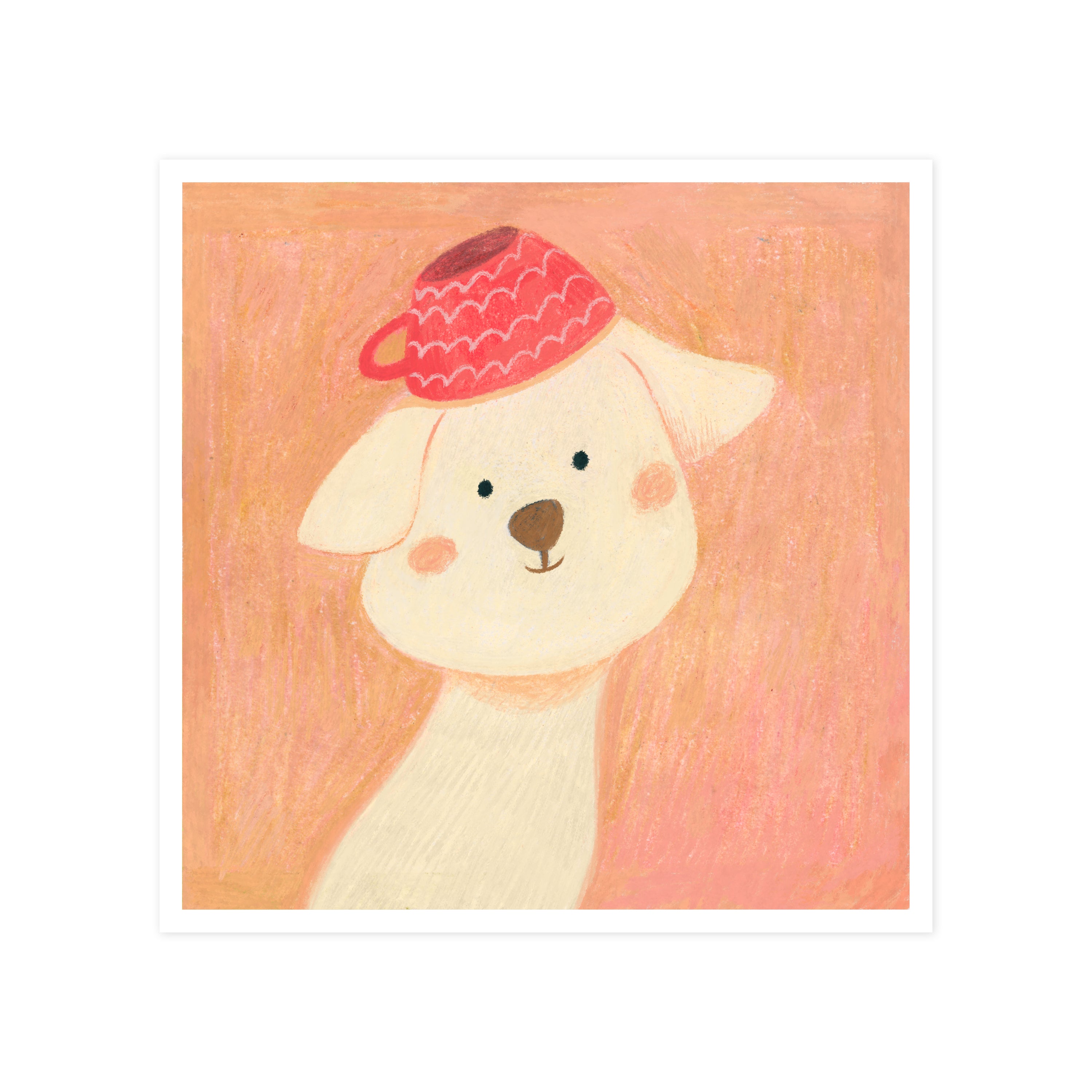 Sunday Morning Tea - Whimsical Puppy Art Print | Original Australian Illustration