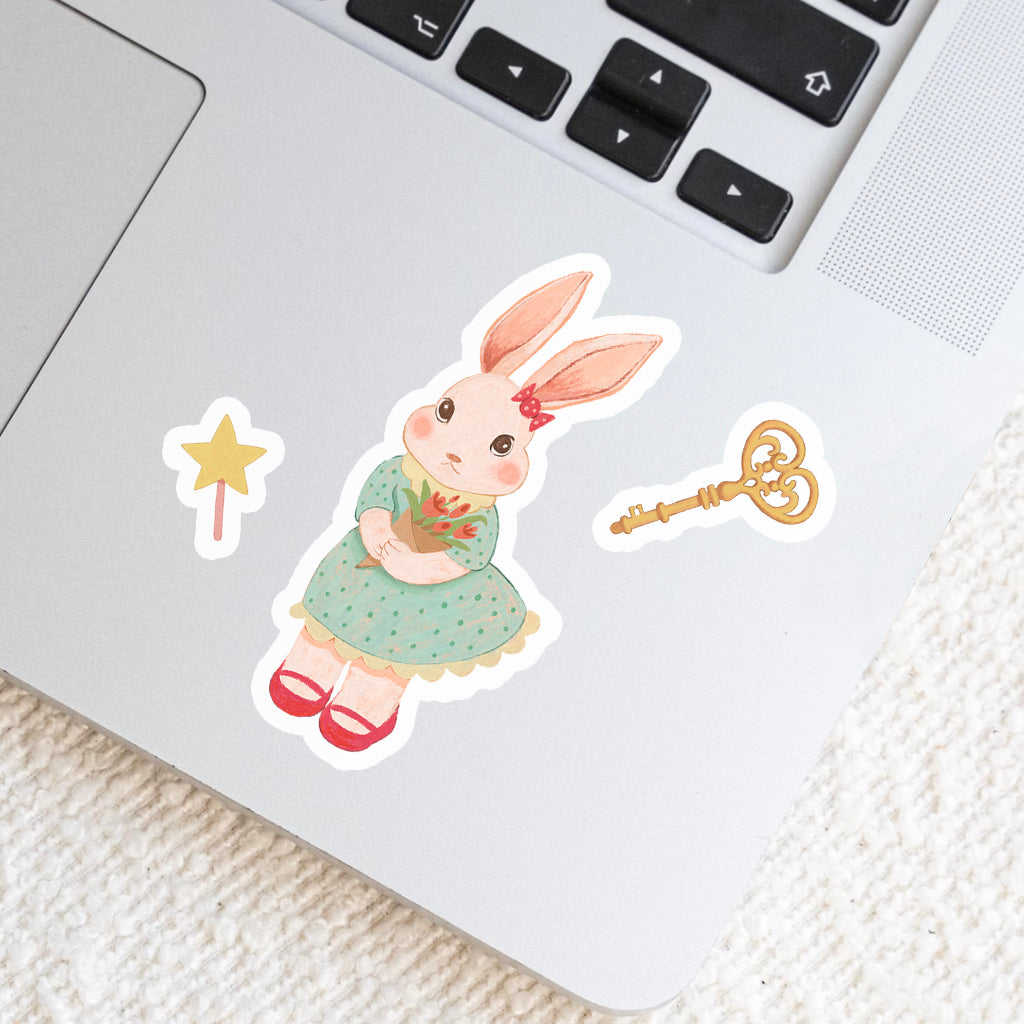 Vintage Toy Shop Sticker Sheet | Circus & Fairytale Illustrated Stickers | Nostalgic Collectible