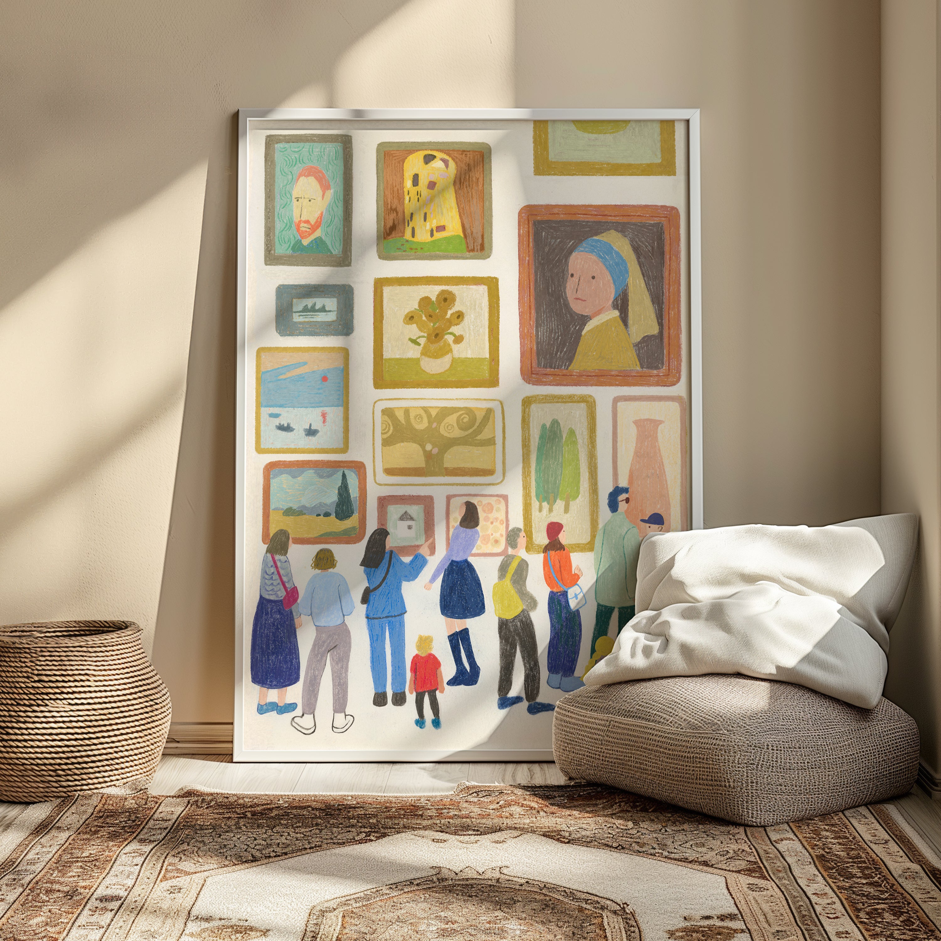 Gallery Day: Museum Wall Art Print |  Art Lover Gift