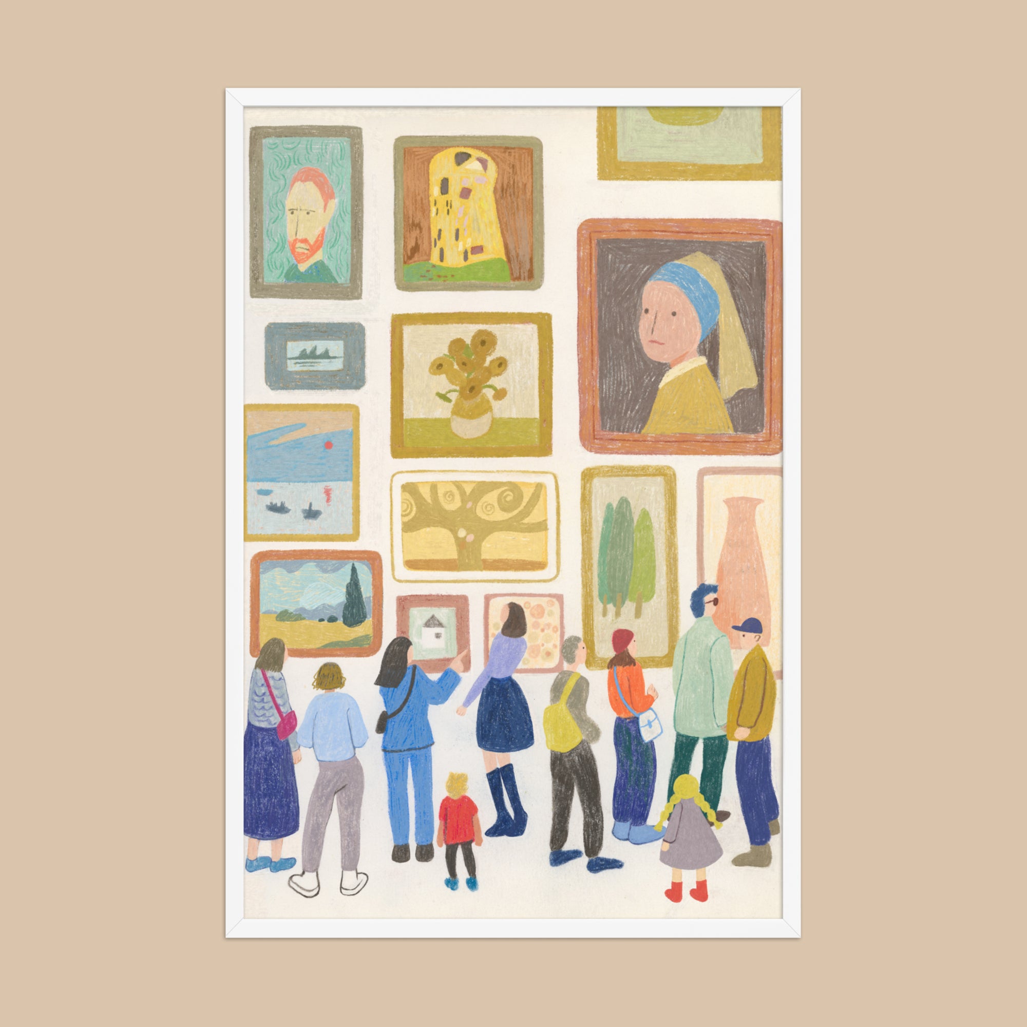 Gallery Day: Museum Wall Art Print |  Art Lover Gift