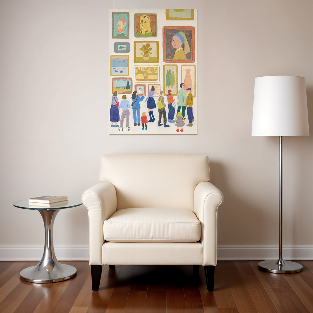 Gallery Day: Museum Wall Art Print |  Art Lover Gift