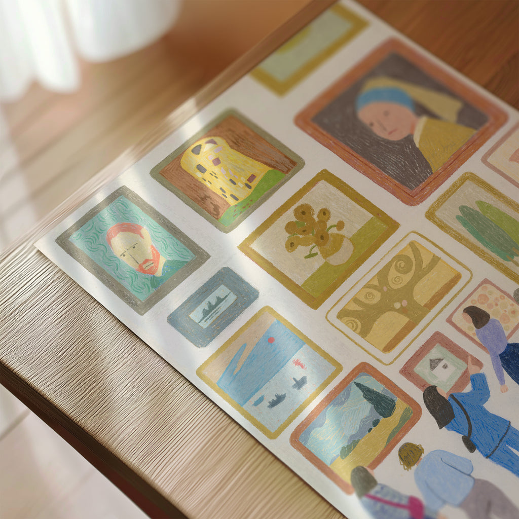 Gallery Day: Museum Wall Art Print |  Art Lover Gift