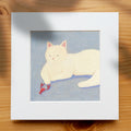 Cat Meets Lobster Art Print | Cat Lover Gift