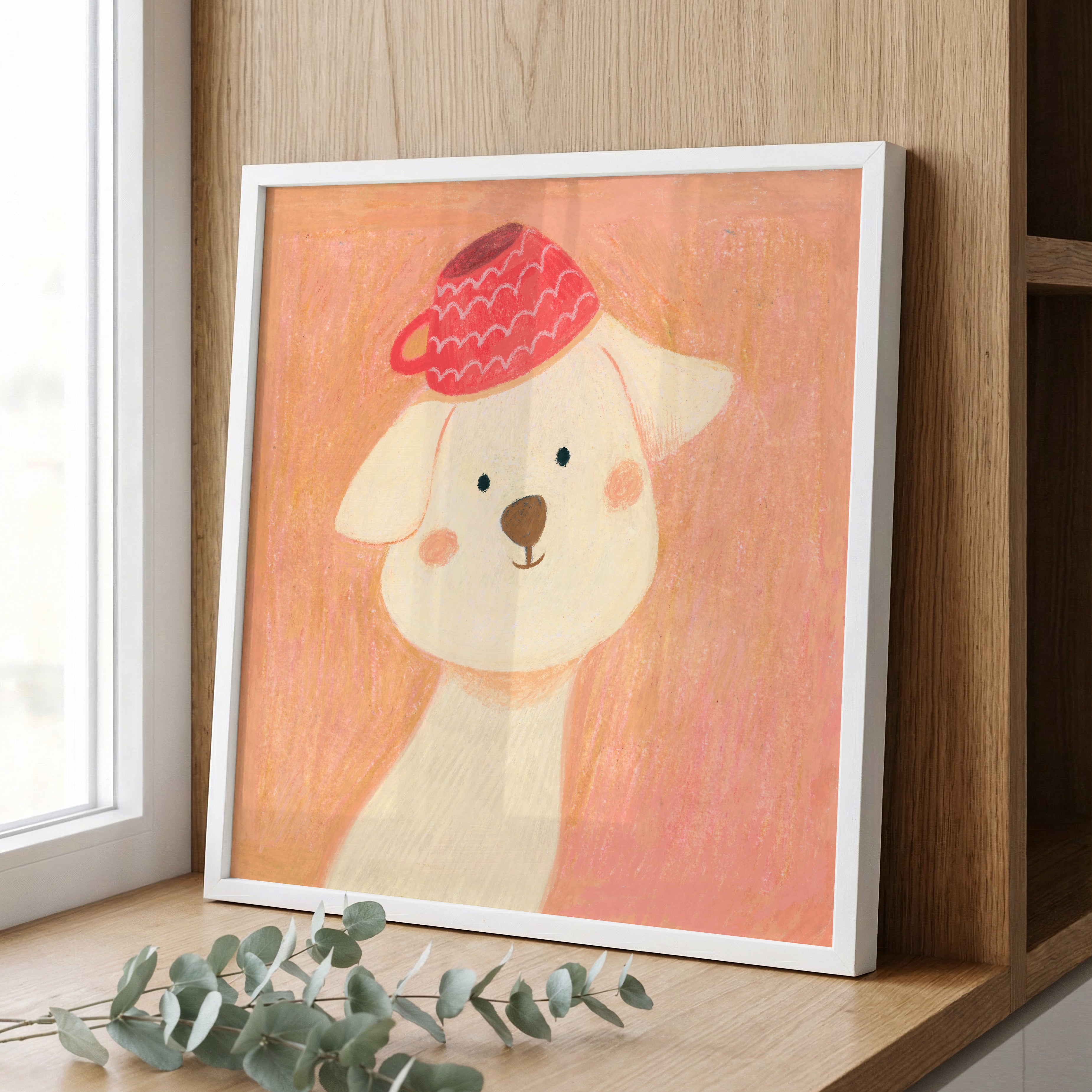 Sunday Morning Tea - Whimsical Puppy Art Print | Original Australian Illustration