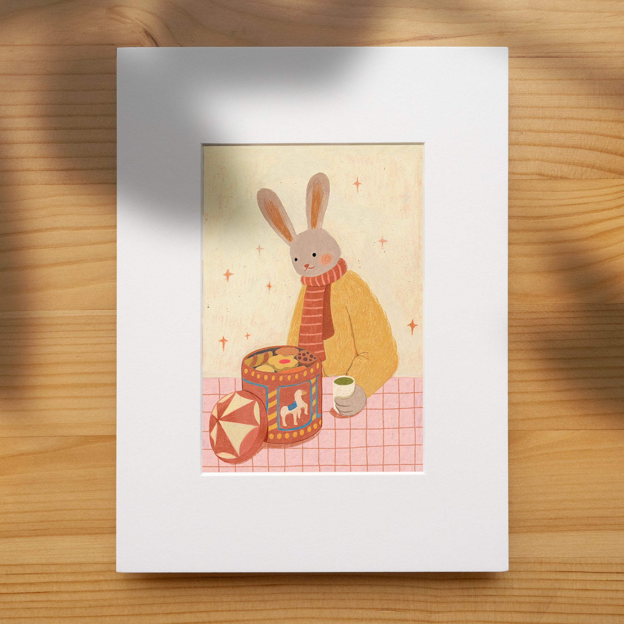 Cookie Tin Afternoon Hand-Drawn Art Print | Nursery Gift