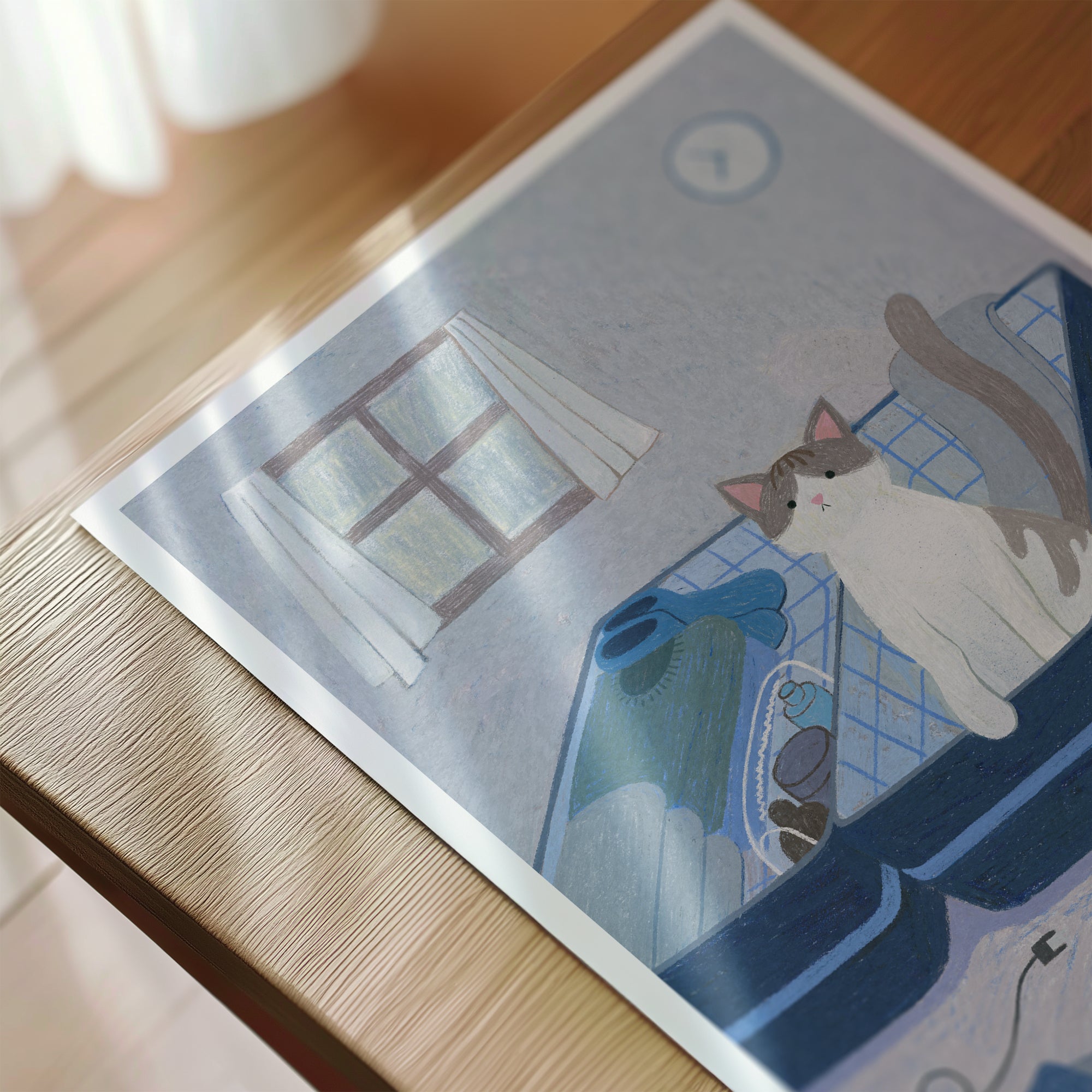 You're Not Going Without Me Hand-Drawn Art Print