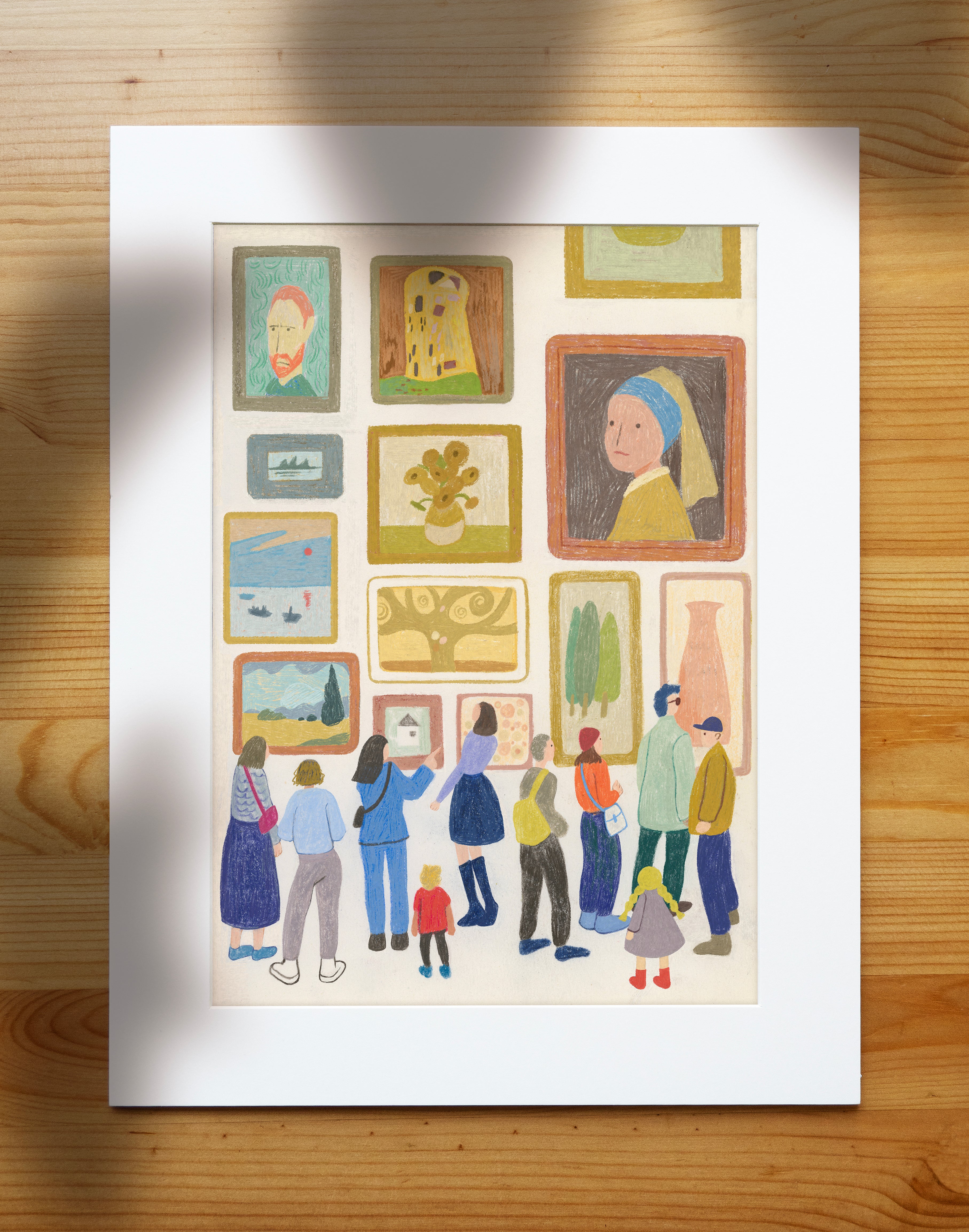 Gallery Day: Museum Wall Art Print |  Art Lover Gift