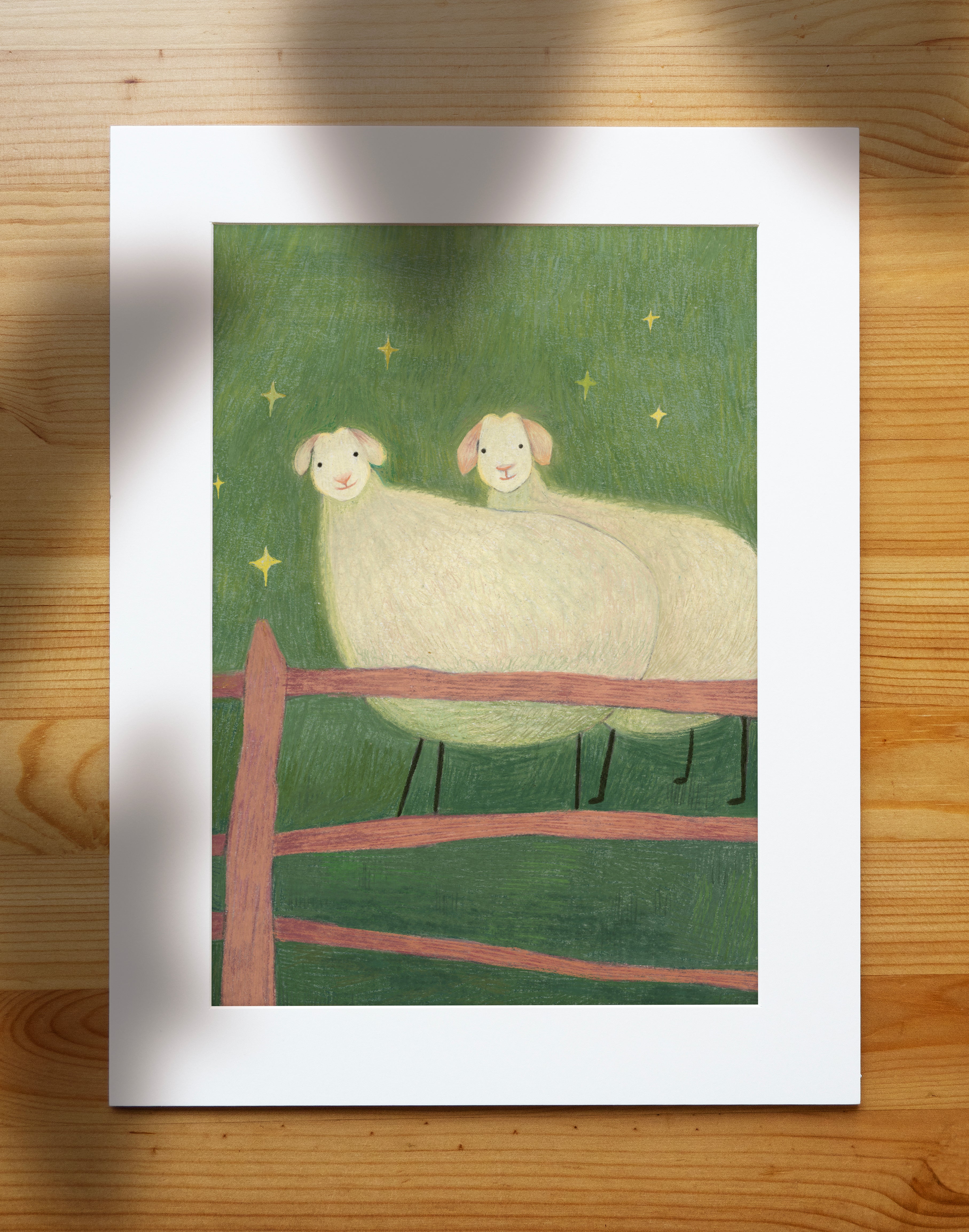 Starry Meadow | Hand-Drawn Art Print