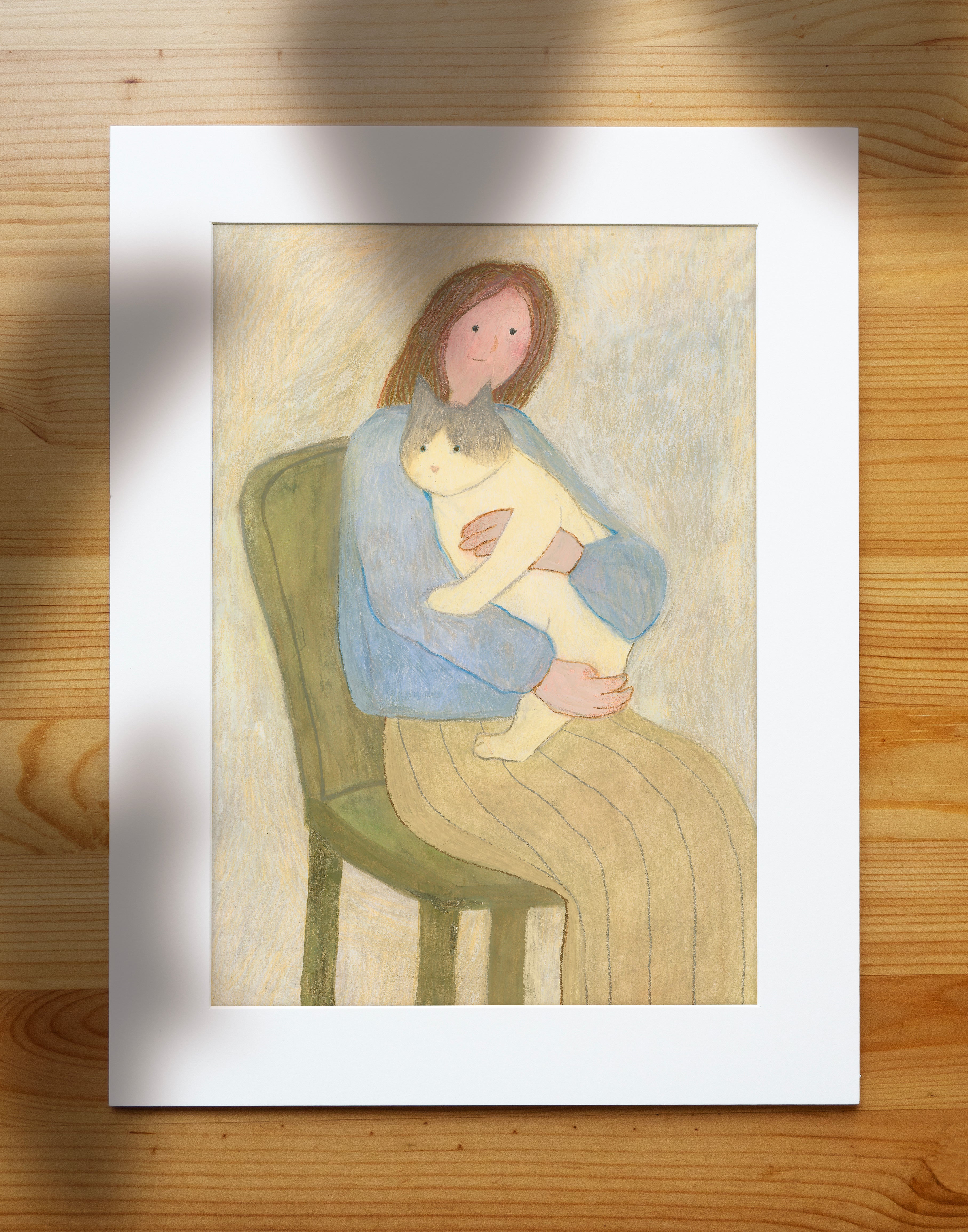 Held: Cat Art Print | Cat Lover Gift