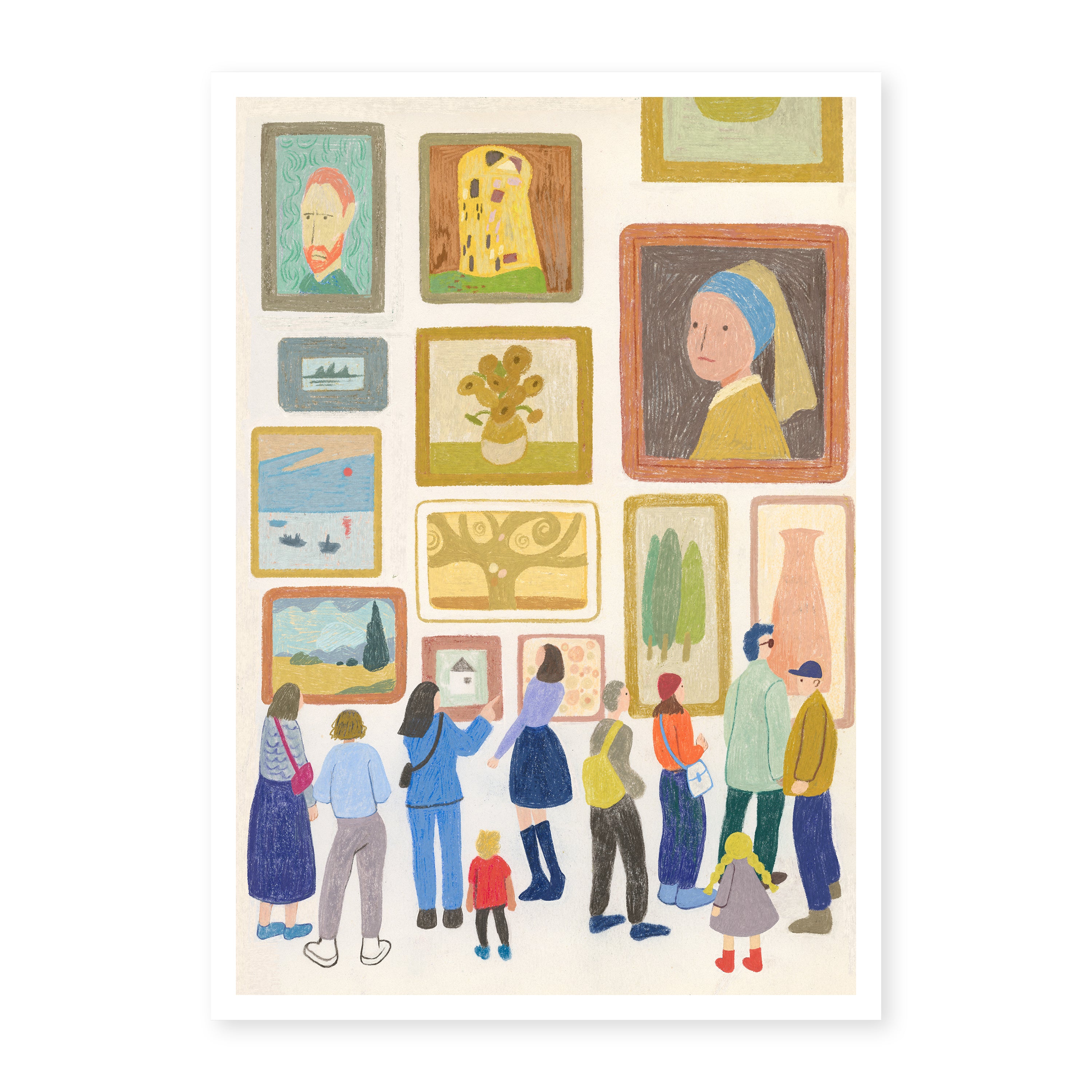 Gallery Day: Museum Wall Art Print |  Art Lover Gift
