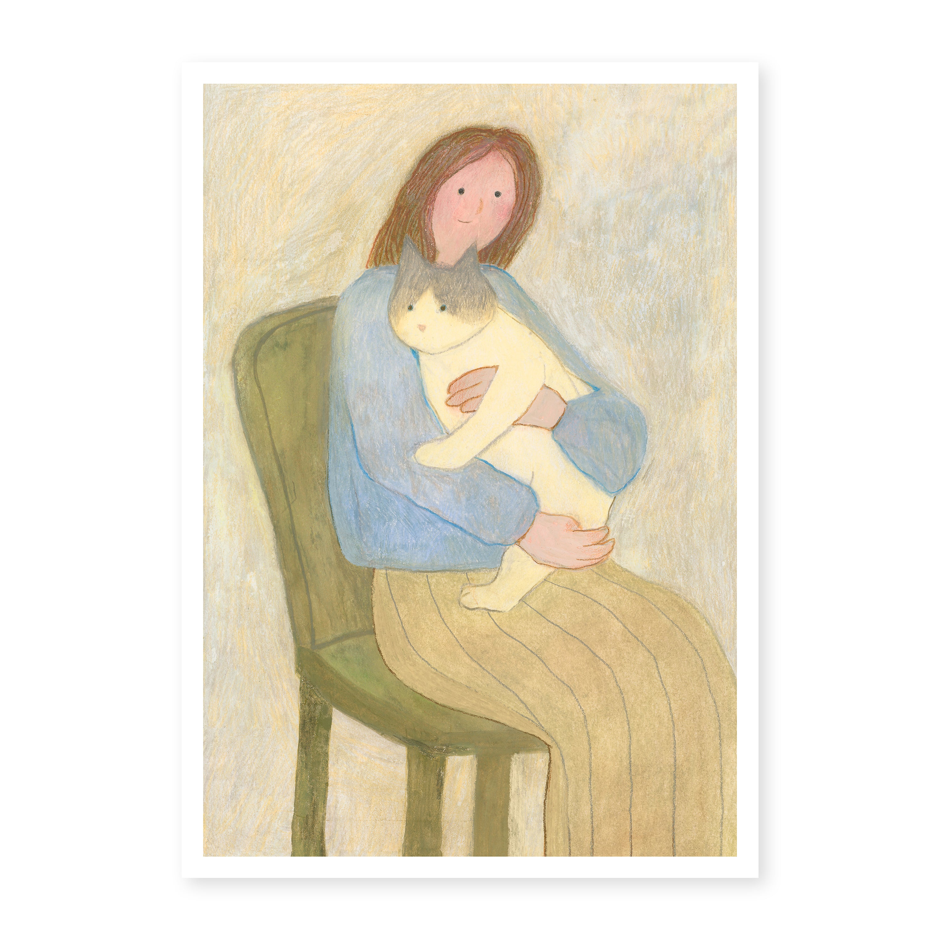 Held: Cat Art Print | Cat Lover Gift