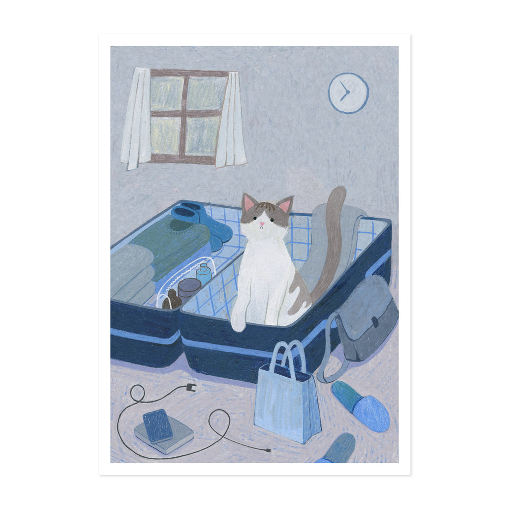 You're Not Going Without Me Hand-Drawn Art Print