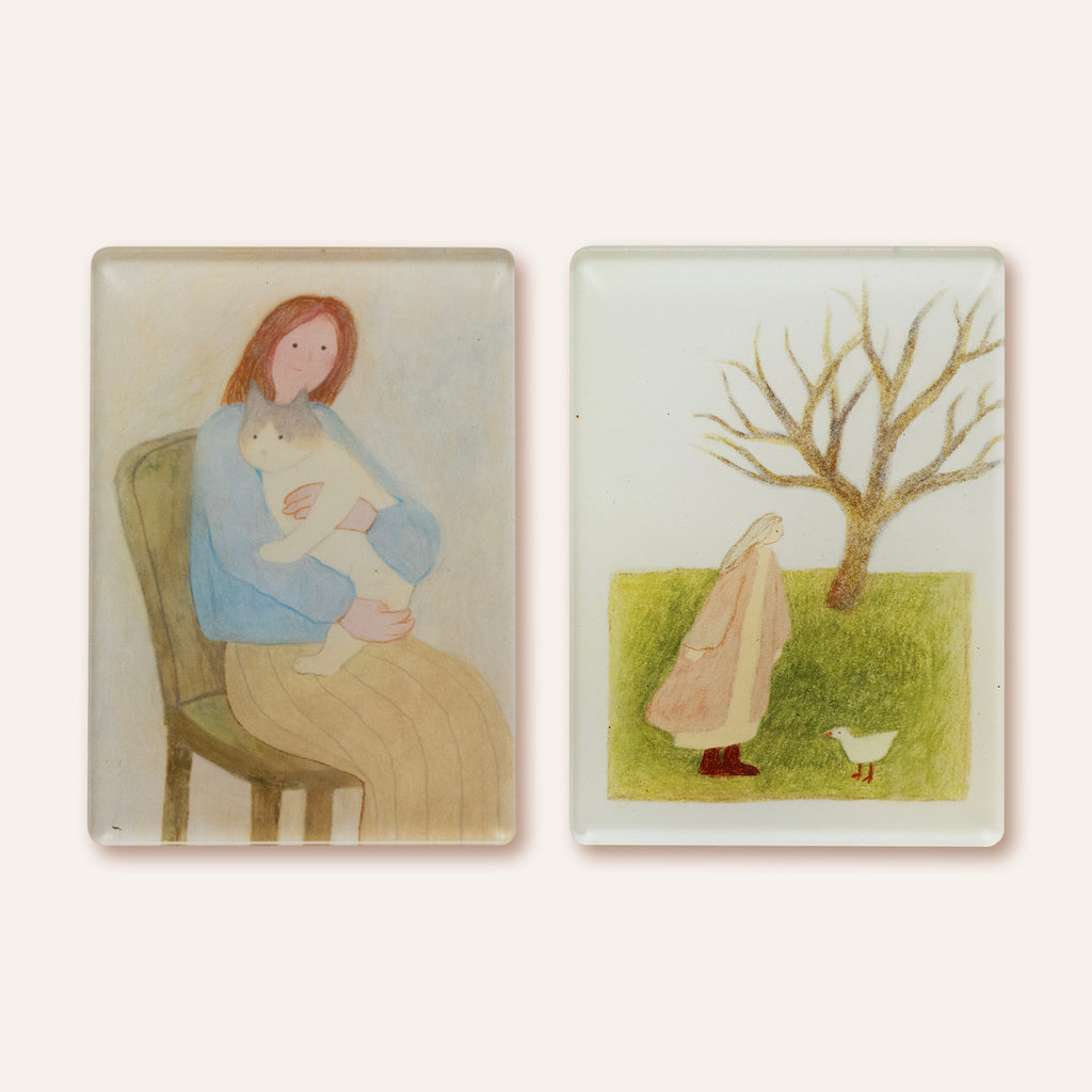 Quiet Moments Magnet Bundle | Set of 2 Illustrated Acrylic Magnets