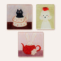 Teapot Friends Magnet Bundle | Set of 3 Illustrated Acrylic Magnets