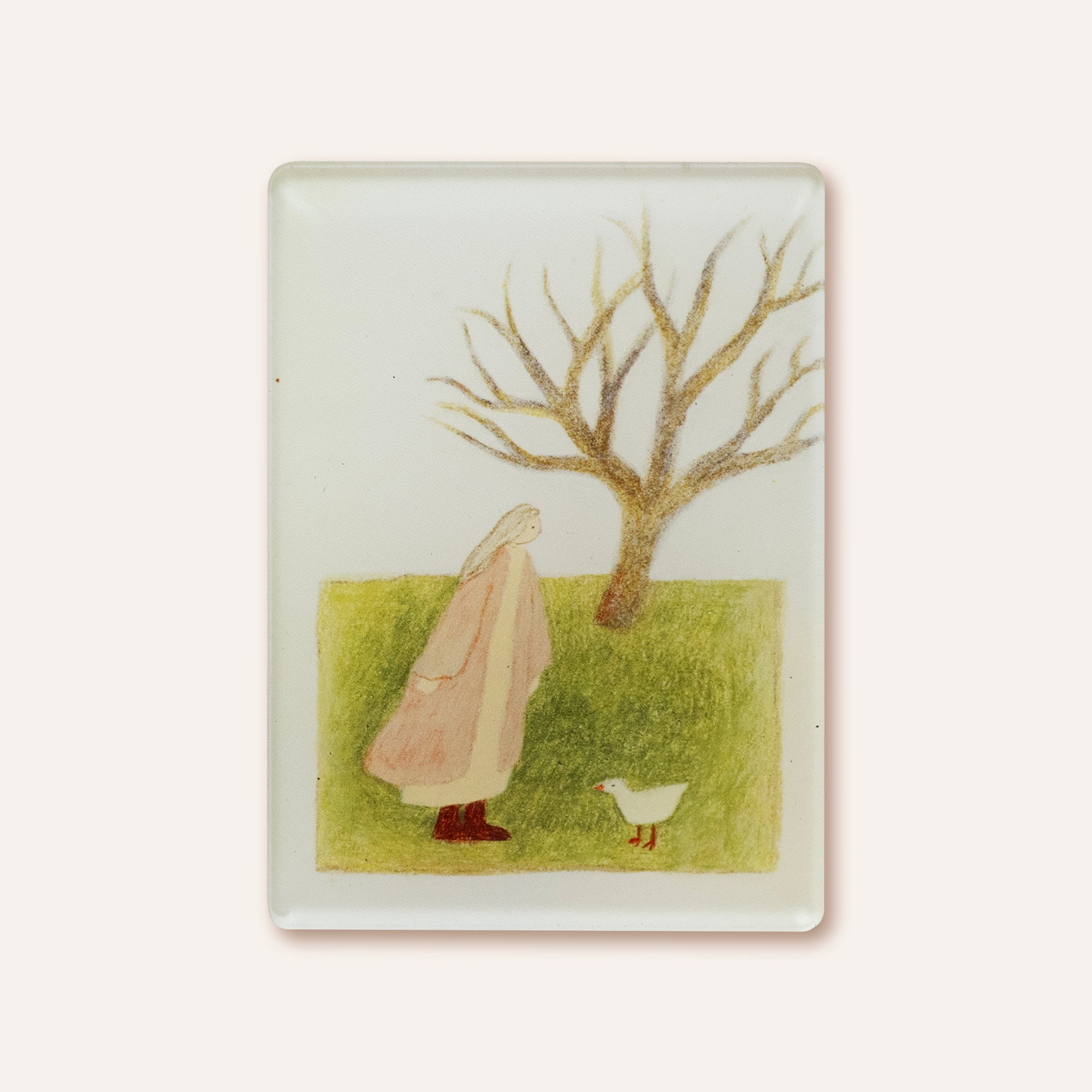 Quiet Countryside Scene Magnet | Illustrated Acrylic Magnet