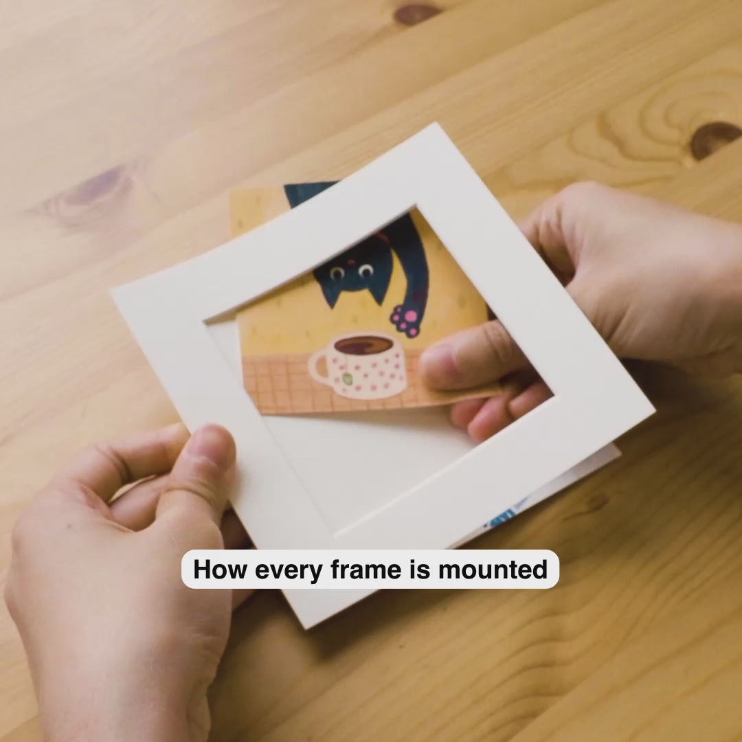 Cat Tower Illustration Print | Hand-Drawn Cozy Cat Wall Art